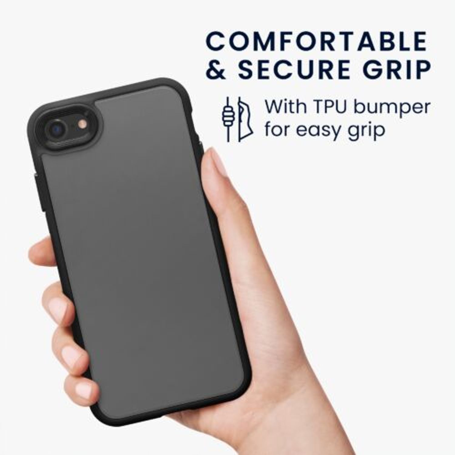 Husa Kwmobile pentru Apple iPhone 8/iPhone 7/iPhone SE 2, Silicon, Negru, 57457.01 fotografia produsului View 4 L