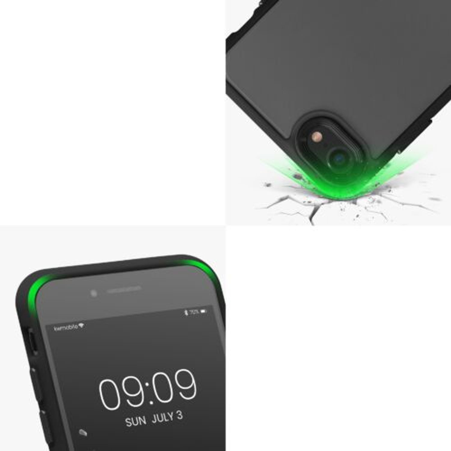 Husa Kwmobile pentru Apple iPhone 8/iPhone 7/iPhone SE 2, Silicon, Negru, 57457.01 fotografia produsului View 8 L