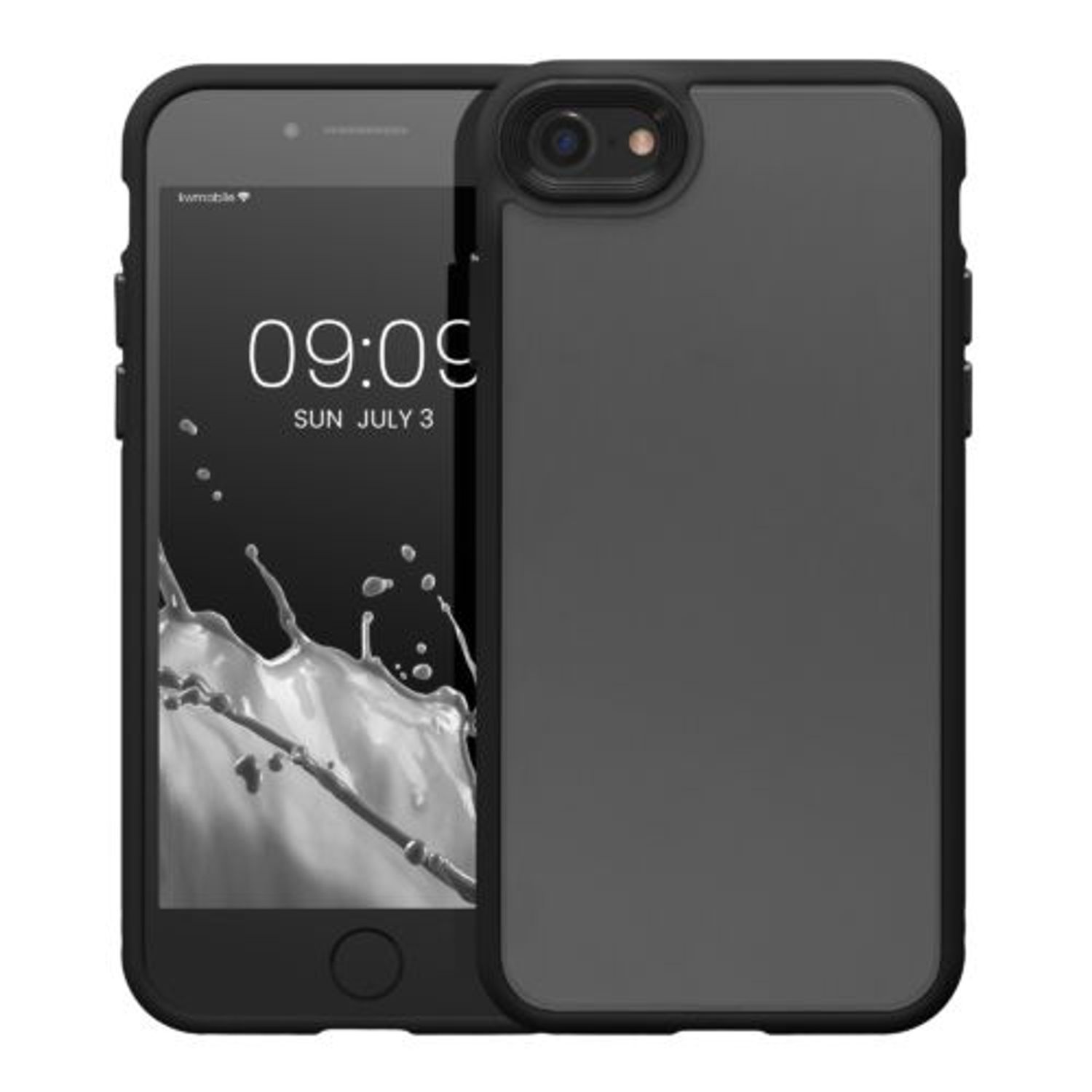 Husa Kwmobile pentru Apple iPhone 8/iPhone 7/iPhone SE 2, Silicon, Negru, 57457.01 fotografia produsului