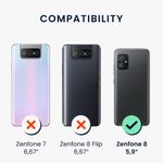 Husa Kwmobile pentru Asus Zenfone 8, Textil, Rosu/Negru, 56648.20 fotografia produsului View 5 S