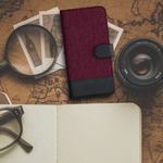Husa Kwmobile pentru Asus Zenfone 8, Textil, Rosu/Negru, 56648.20 fotografia produsului View 2 S