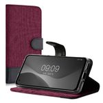 Husa Kwmobile pentru Asus Zenfone 8, Textil, Rosu/Negru, 56648.20 fotografia produsului