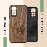 Husa Kwmobile pentru Xiaomi Redmi Note 11/Redmi Note 11s, Lemn, Maro, 57386.01 fotografia produsului View 4 S