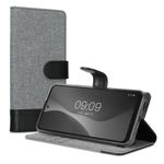 Husa Kwmobile pentru Motorola Moto E40, Textil, Gri/Negru, 57455.22 fotografia produsului