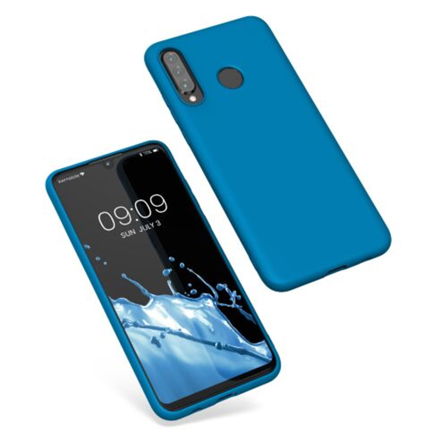 Husa Kwmobile pentru Huawei P30 Lite, Silicon, Albastru, 47499.224 fotografia produsului