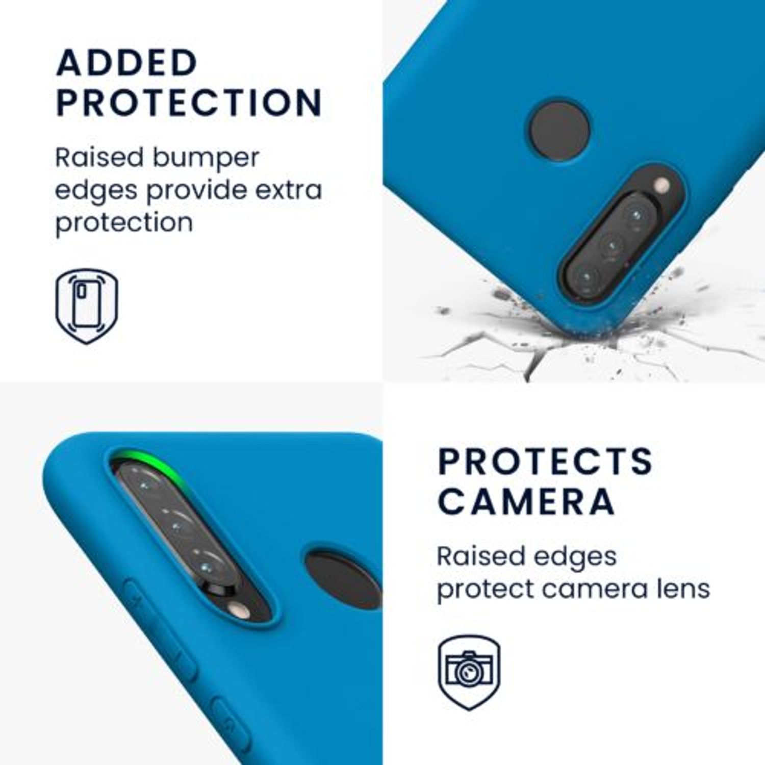 Husa Kwmobile pentru Huawei P30 Lite, Silicon, Albastru, 47499.224 fotografia produsului View 3 L