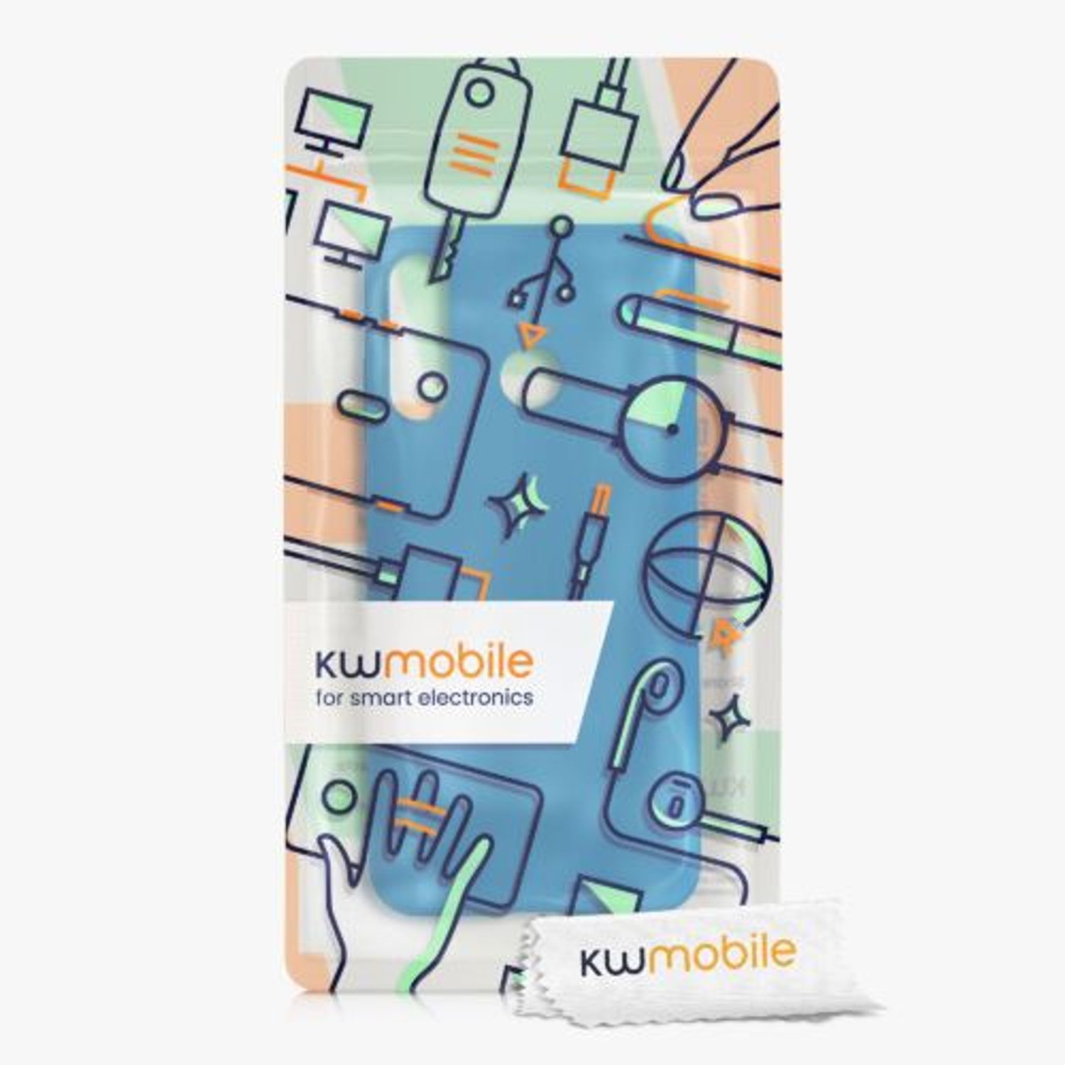 Husa Kwmobile pentru Huawei P30 Lite, Silicon, Albastru, 47499.224 fotografia produsului View 6 L
