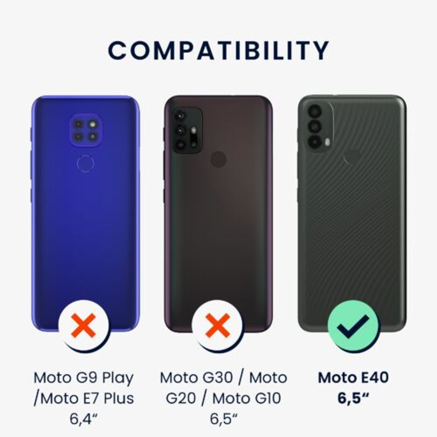 Husa Kwmobile pentru Motorola Moto E40, Silicon, Violet, 56641.187 fotografia produsului View 5 L