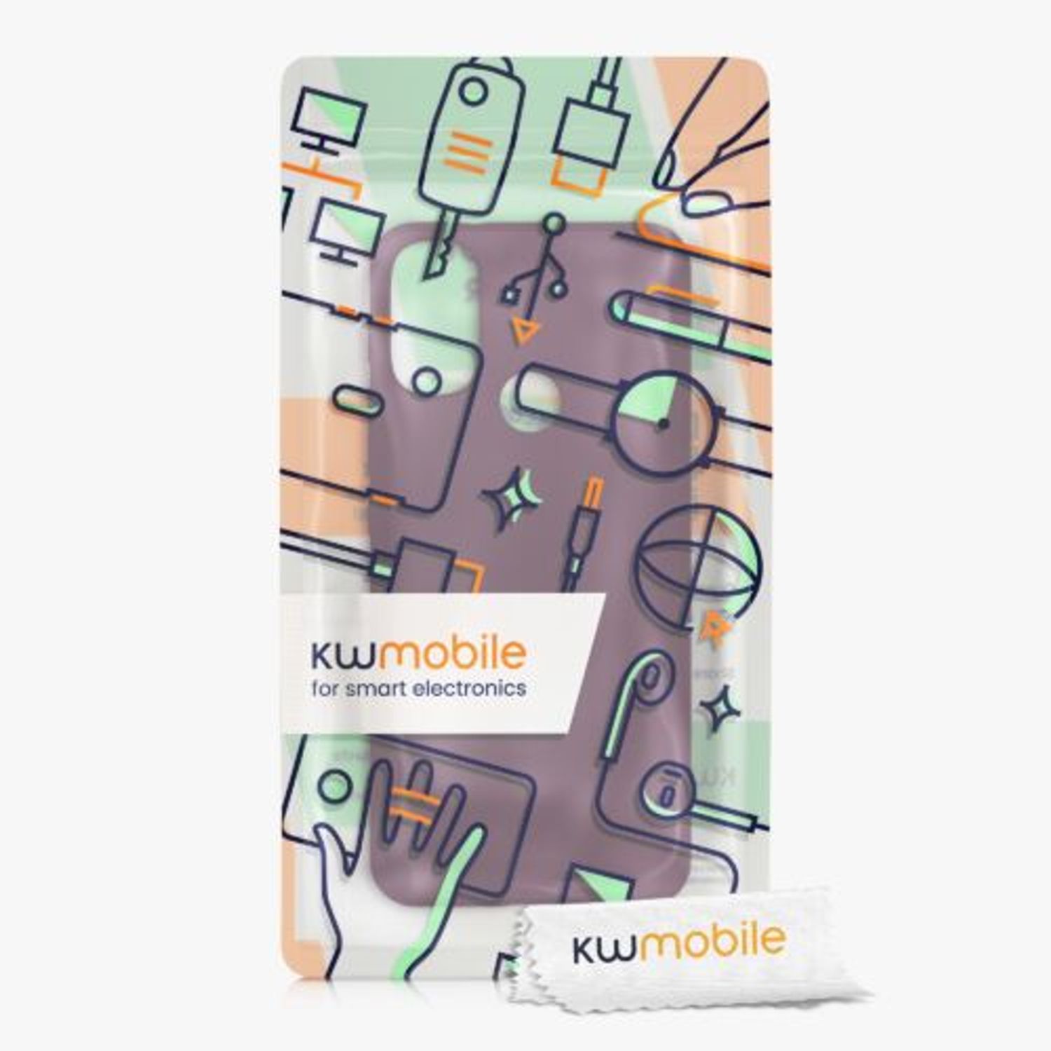 Husa Kwmobile pentru Motorola Moto E40, Silicon, Violet, 56641.187 fotografia produsului View 6 L