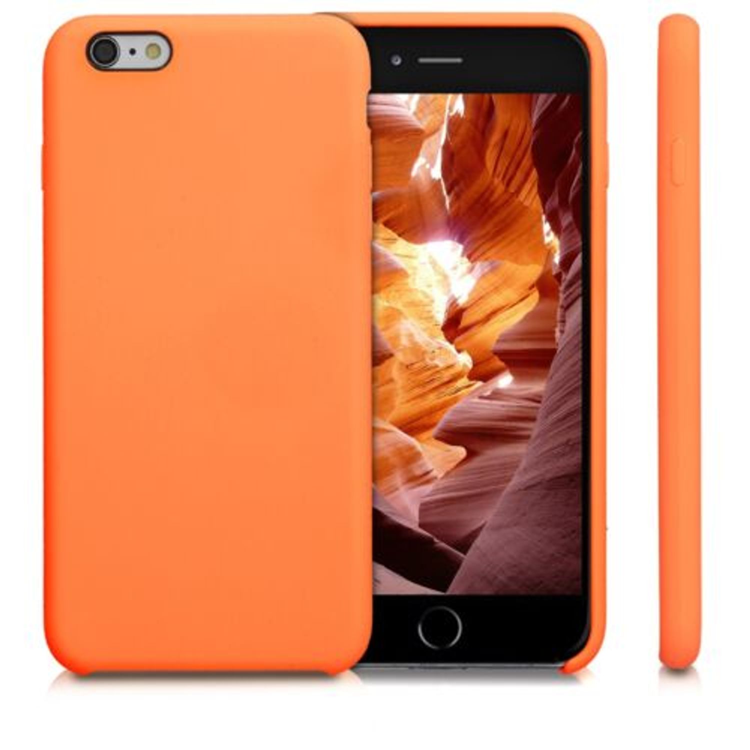 Husa pentru Apple iPhone 6 Plus/iPhone 6s Plus, Silicon, Portocaliu, 40841.150 fotografia produsului View 2 L