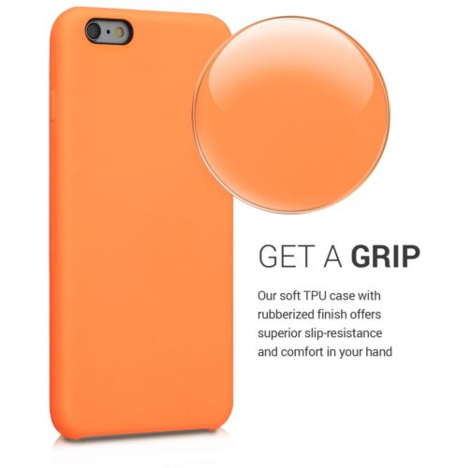 Husa pentru Apple iPhone 6 Plus/iPhone 6s Plus, Silicon, Portocaliu, 40841.150 fotografia produsului View 4 L