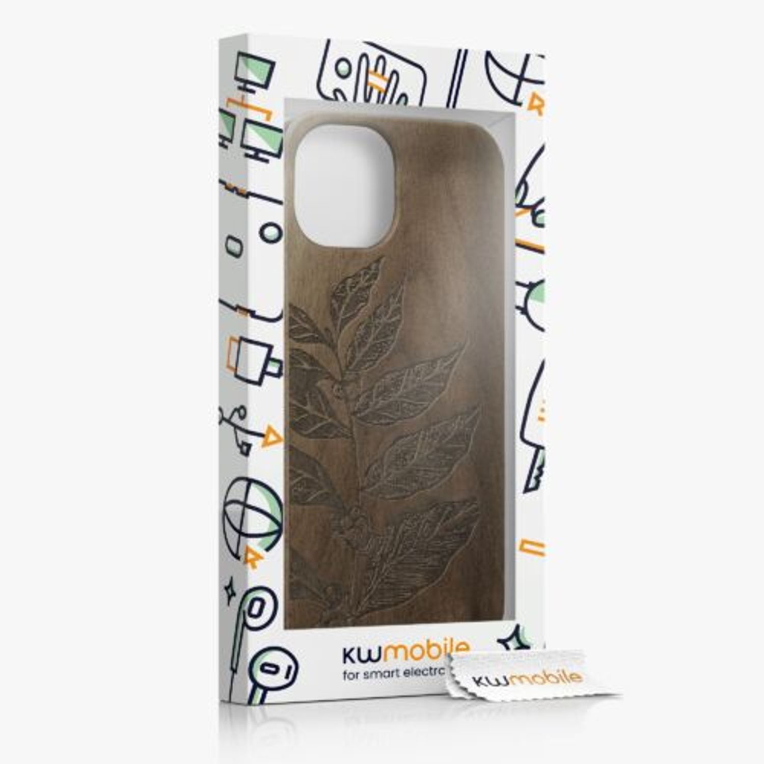 Husa Kwmobile pentru Apple iPhone 13, Lemn, Maro, 55953.09 fotografia produsului View 5 L