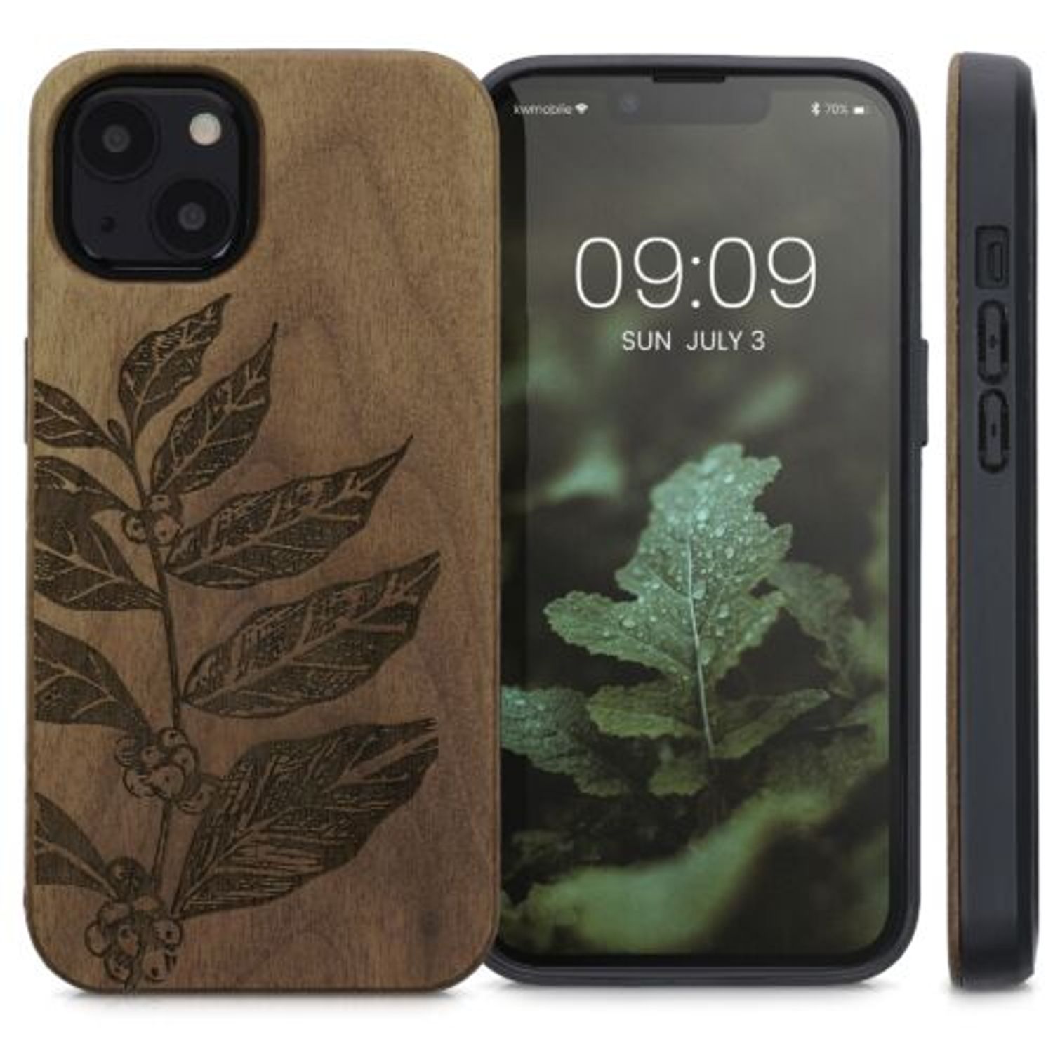 Husa Kwmobile pentru Apple iPhone 13, Lemn, Maro, 55953.09 fotografia produsului