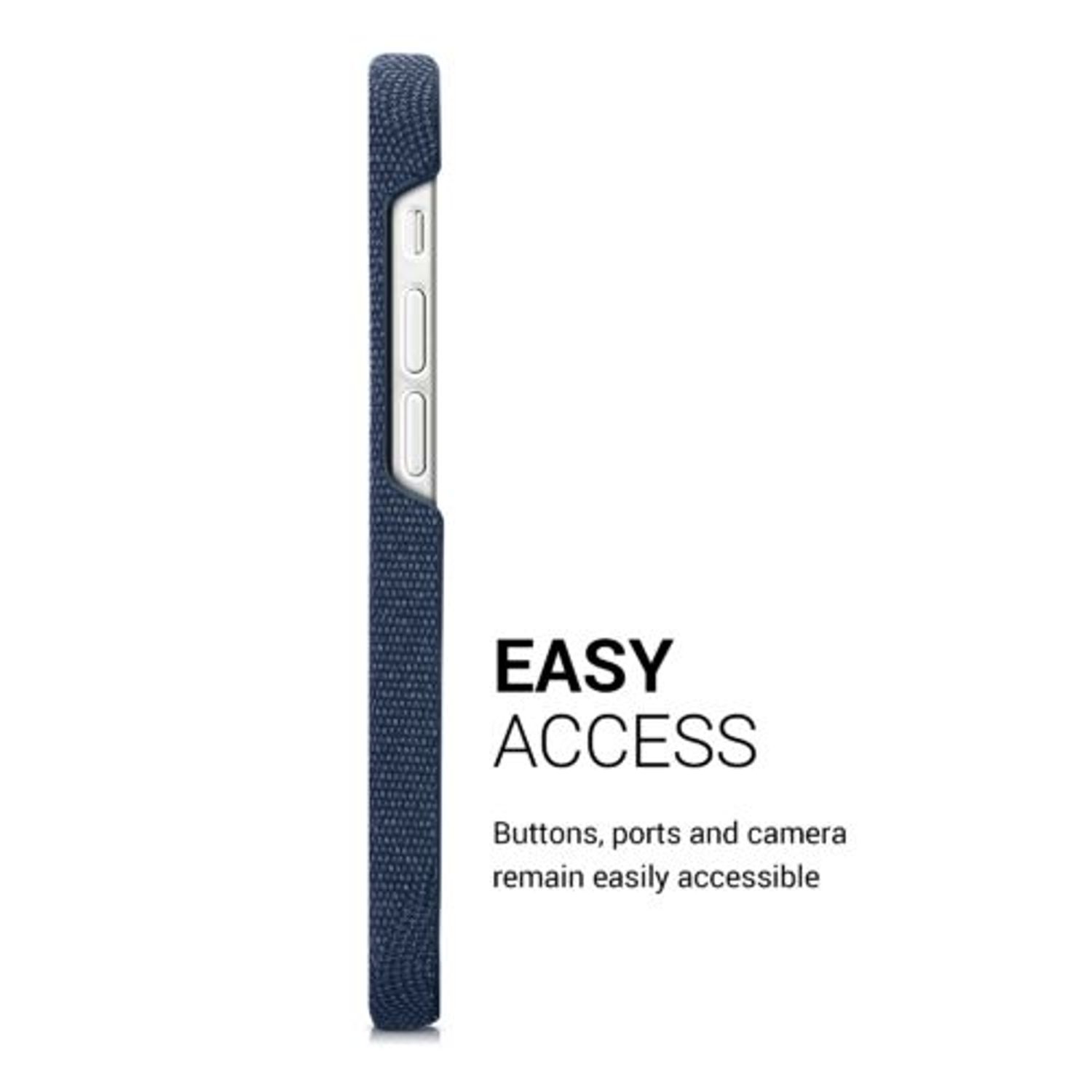 Husa Kwmobile pentru Apple iPhone 12 Mini, Textil, Albastru, 57449.17 fotografia produsului View 4 L