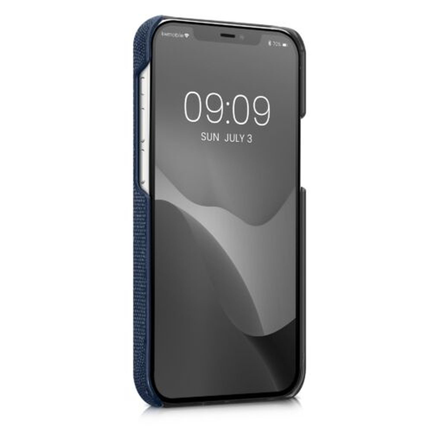Husa Kwmobile pentru Apple iPhone 12 Mini, Textil, Albastru, 57449.17 fotografia produsului View 2 L