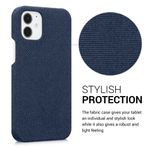 Husa Kwmobile pentru Apple iPhone 12 Mini, Textil, Albastru, 57449.17 fotografia produsului View 3 S