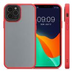 Husa Kwmobile pentru Apple iPhone 12/iPhone 12 Pro, Silicon, Rosu/Transparent, 57458.09 fotografia produsului