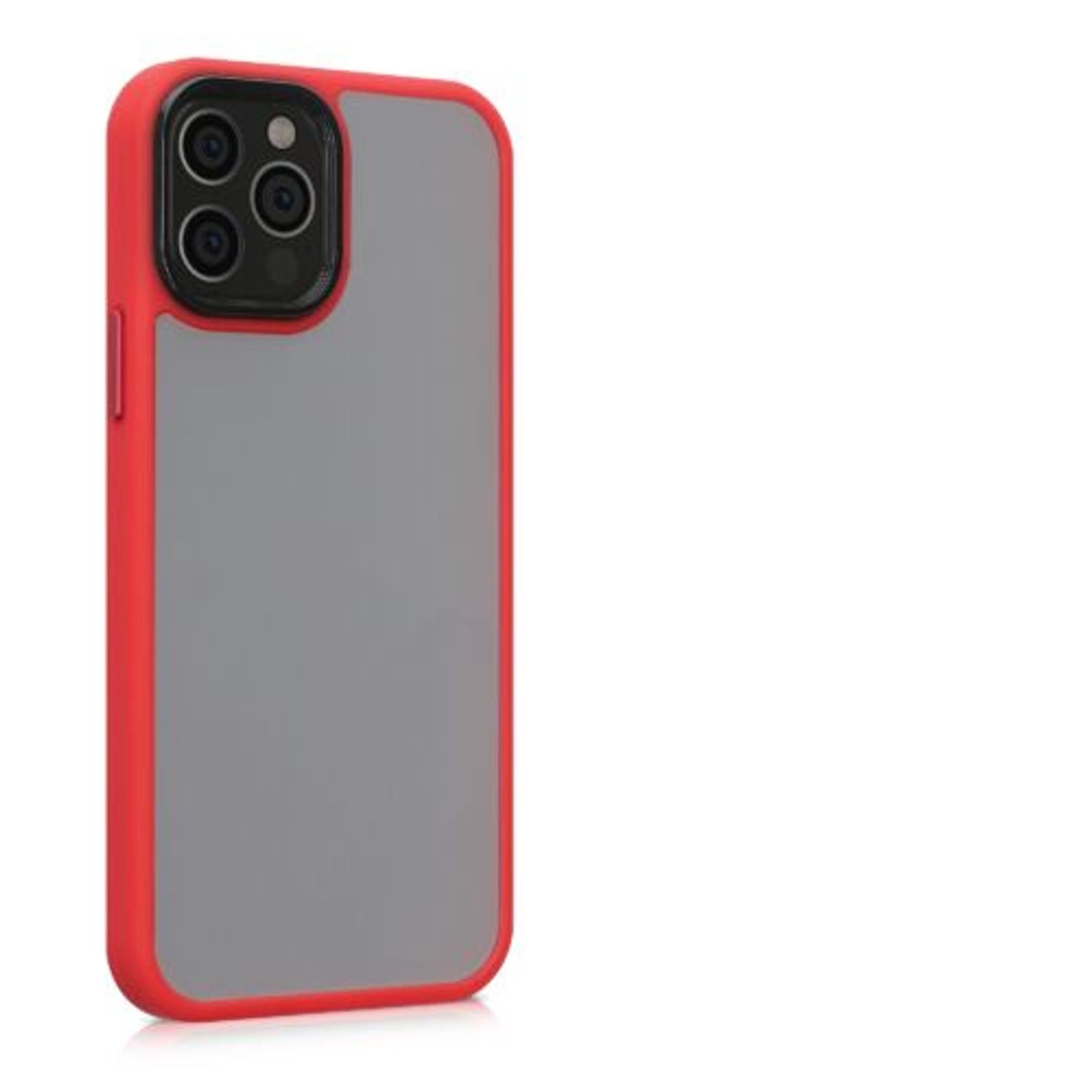 Husa Kwmobile pentru Apple iPhone 12/iPhone 12 Pro, Silicon, Rosu/Transparent, 57458.09 fotografia produsului View 7 L