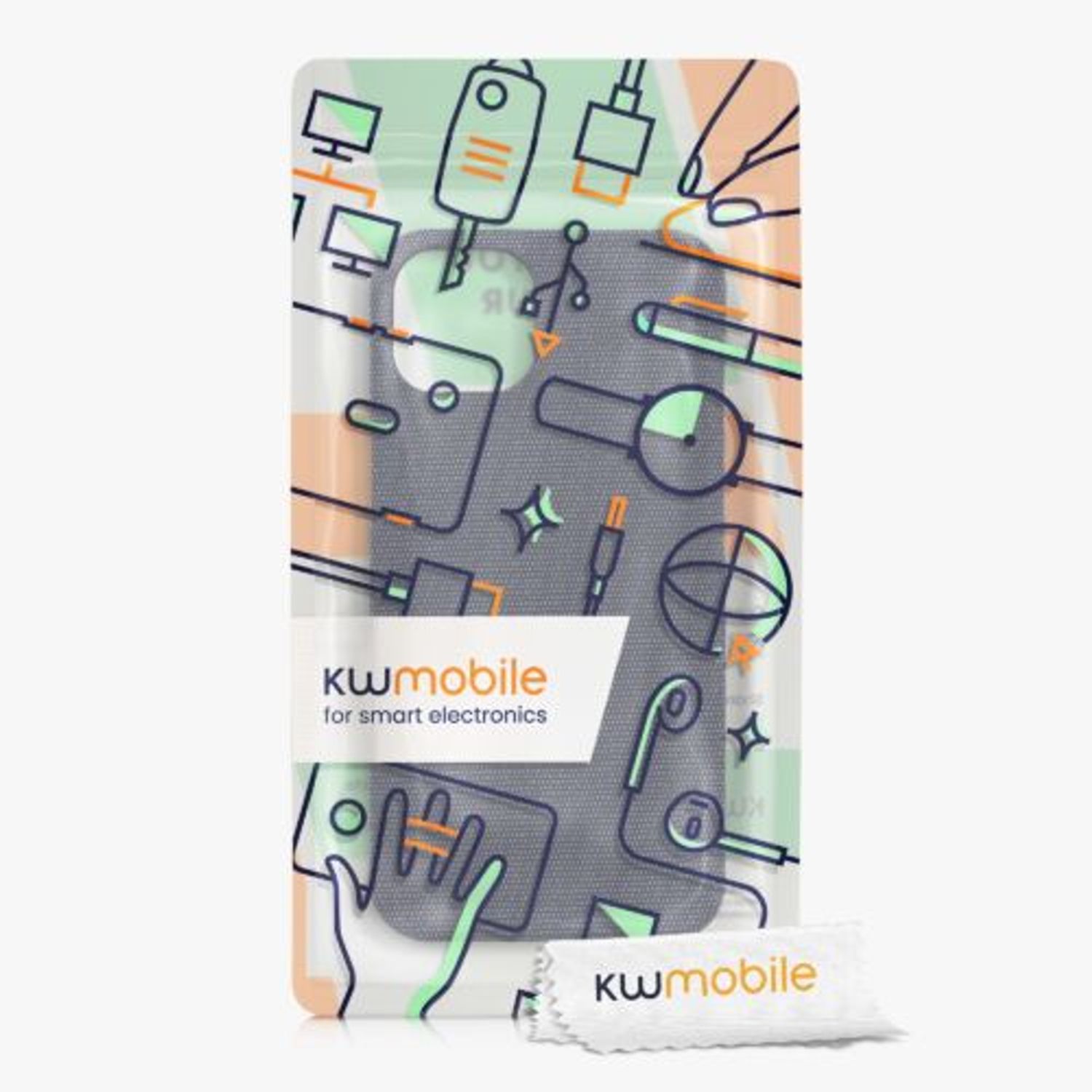 Husa Kwmobile pentru Apple iPhone 13, Textil, Albastru, 57452.17 fotografia produsului View 6 L