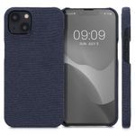 Husa Kwmobile pentru Apple iPhone 13, Textil, Albastru, 57452.17 fotografia produsului