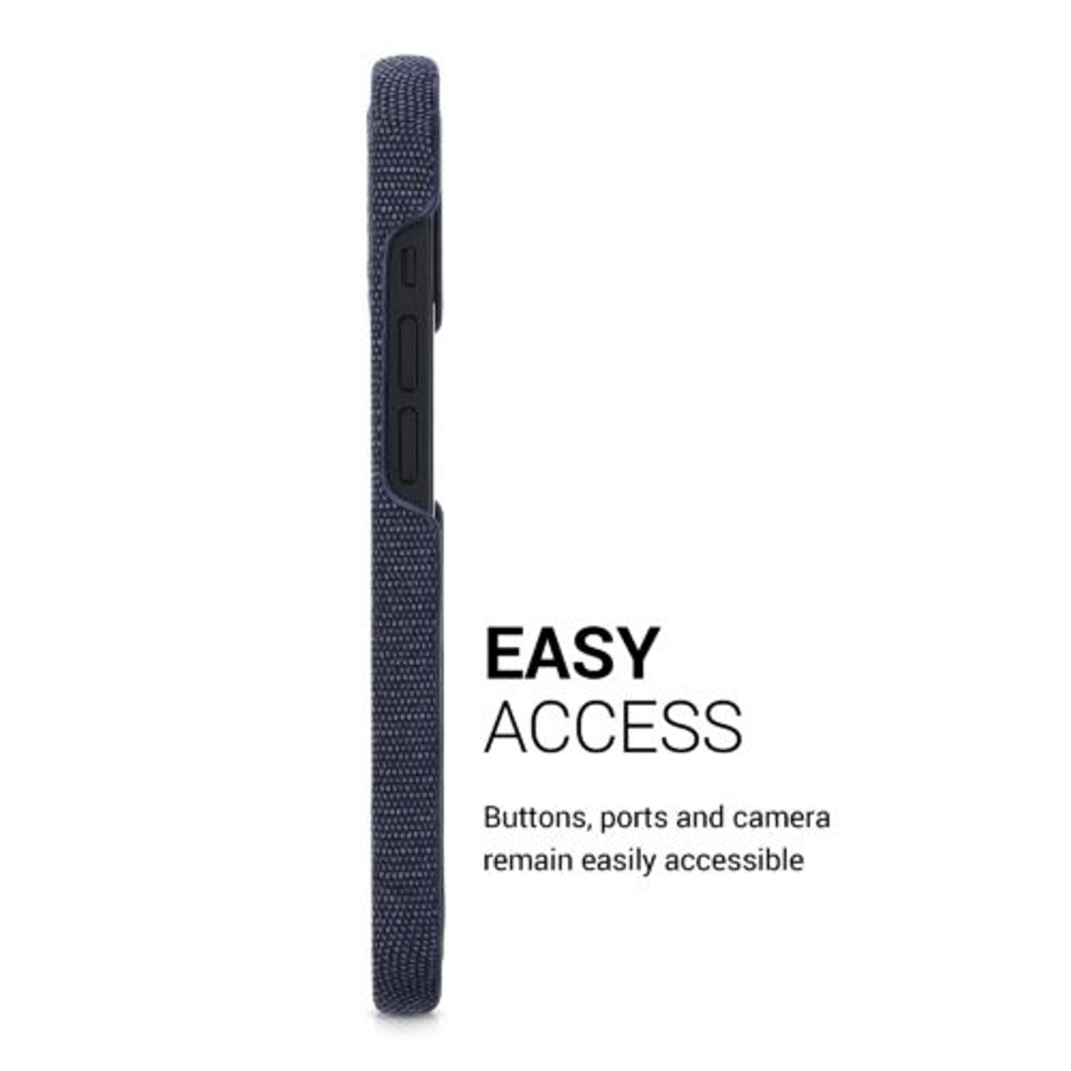 Husa Kwmobile pentru Apple iPhone 13, Textil, Albastru, 57452.17 fotografia produsului View 4 L