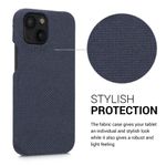 Husa Kwmobile pentru Apple iPhone 13 Mini, Textil, Albastru, 57451.17 fotografia produsului View 3 S