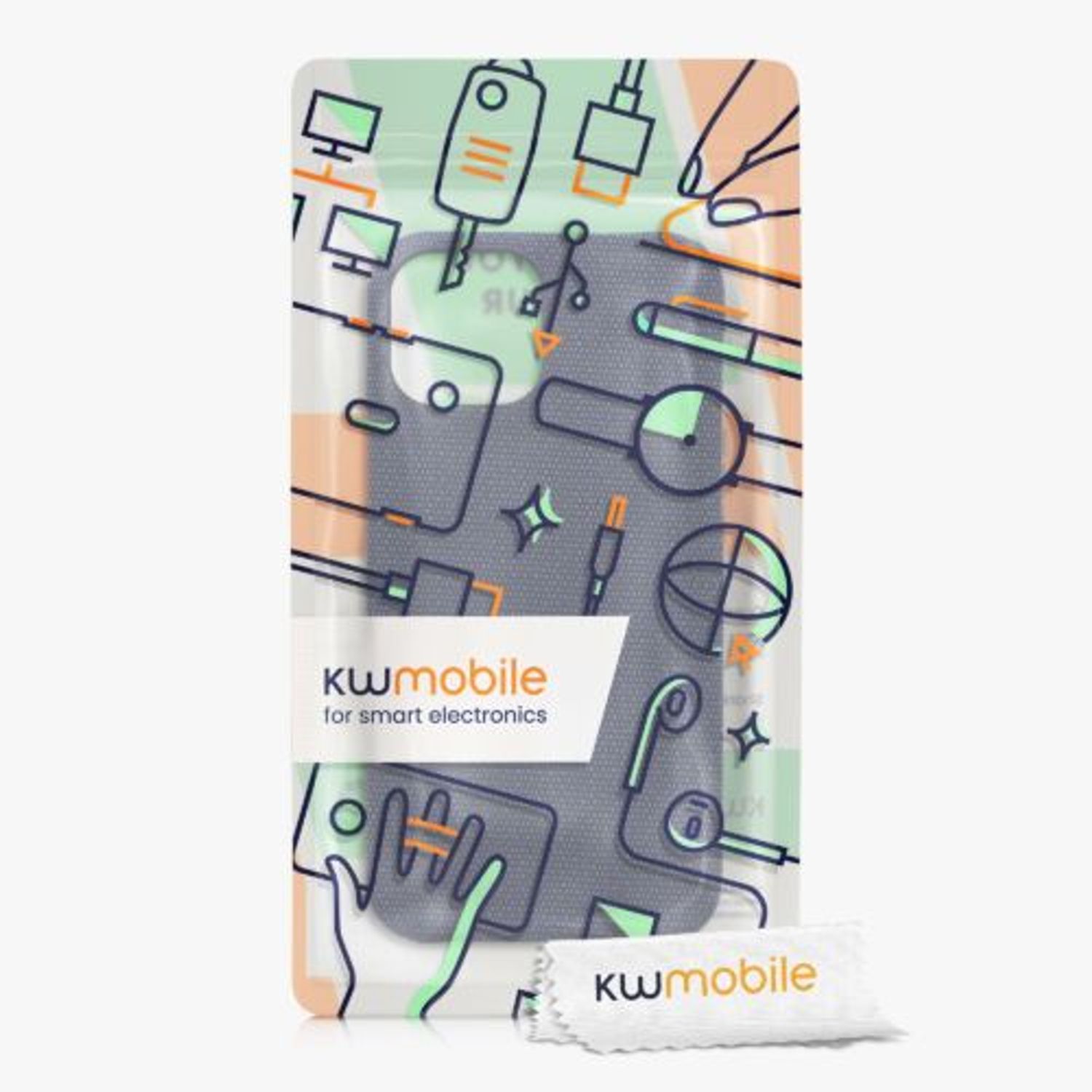 Husa Kwmobile pentru Apple iPhone 13 Mini, Textil, Albastru, 57451.17 fotografia produsului View 6 L
