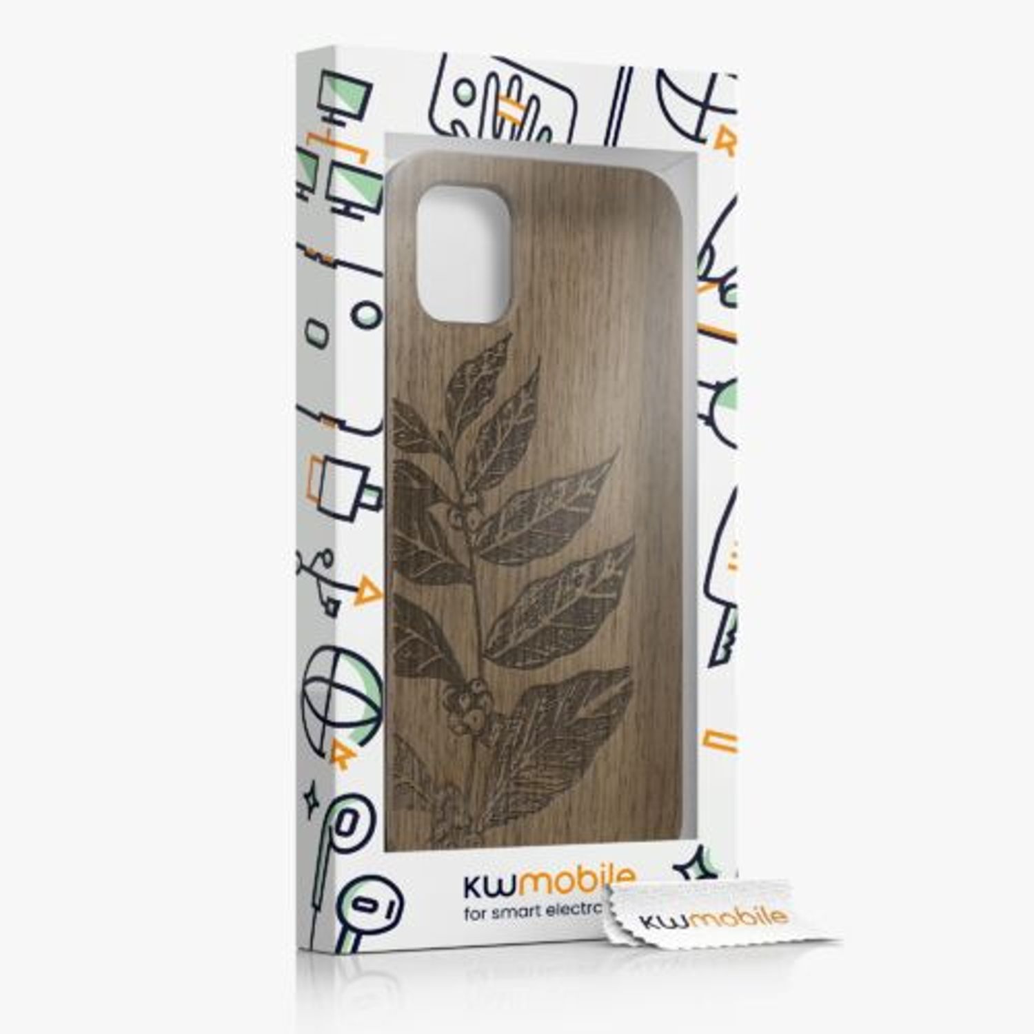Husa Kwmobile pentru Apple iPhone 11, Lemn, Maro, 49799.12 fotografia produsului View 5 L