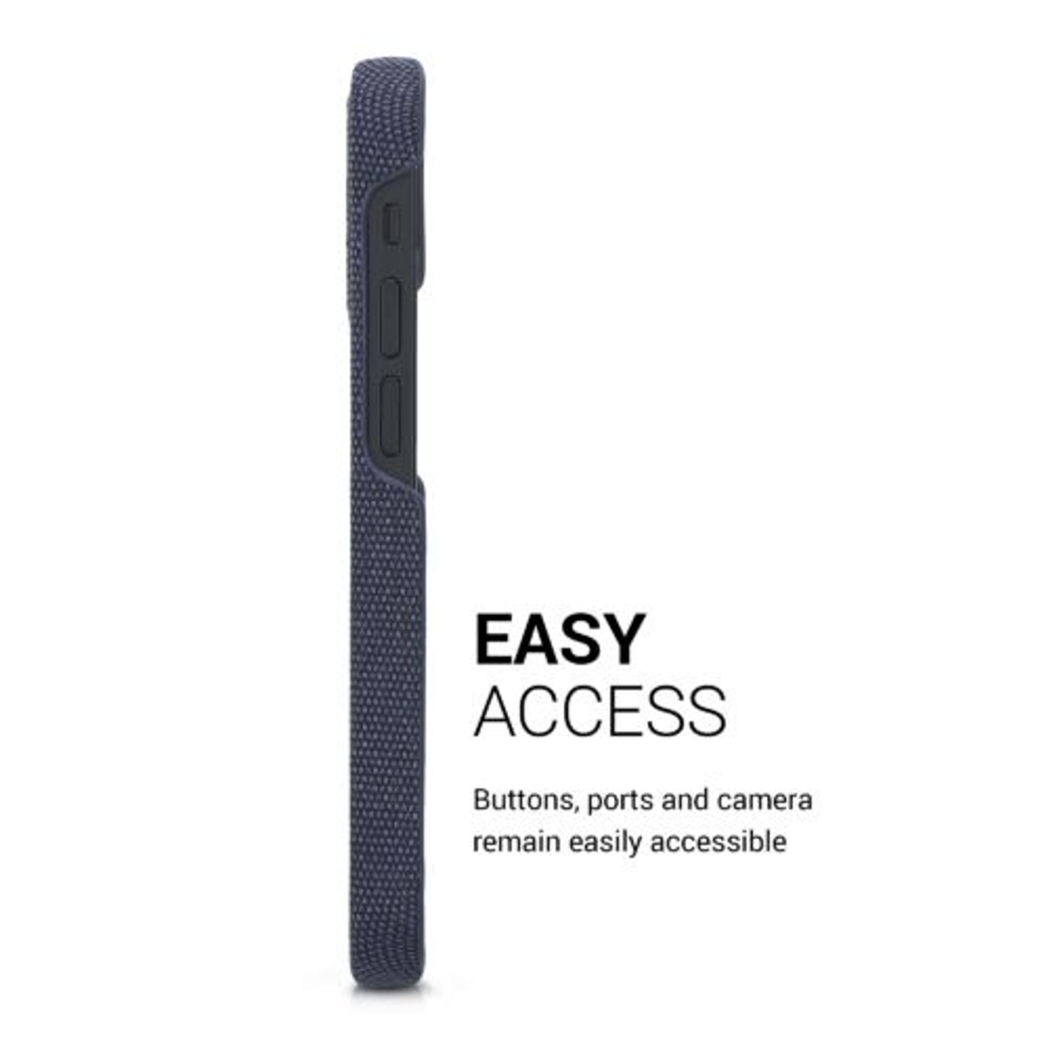 Husa Kwmobile pentru Apple iPhone 13 Mini, Textil, Albastru, 57451.17 fotografia produsului View 4 L