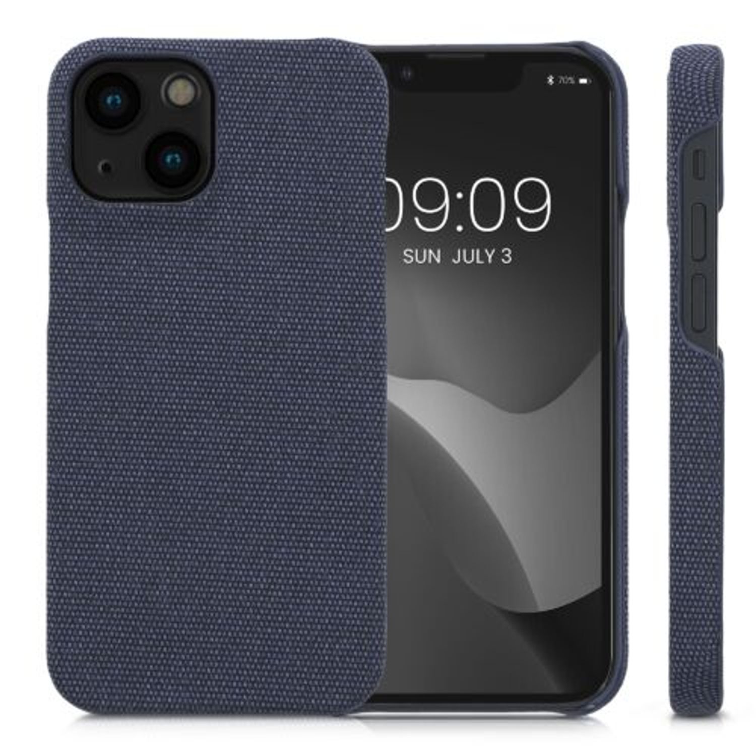 Husa Kwmobile pentru Apple iPhone 13 Mini, Textil, Albastru, 57451.17 fotografia produsului