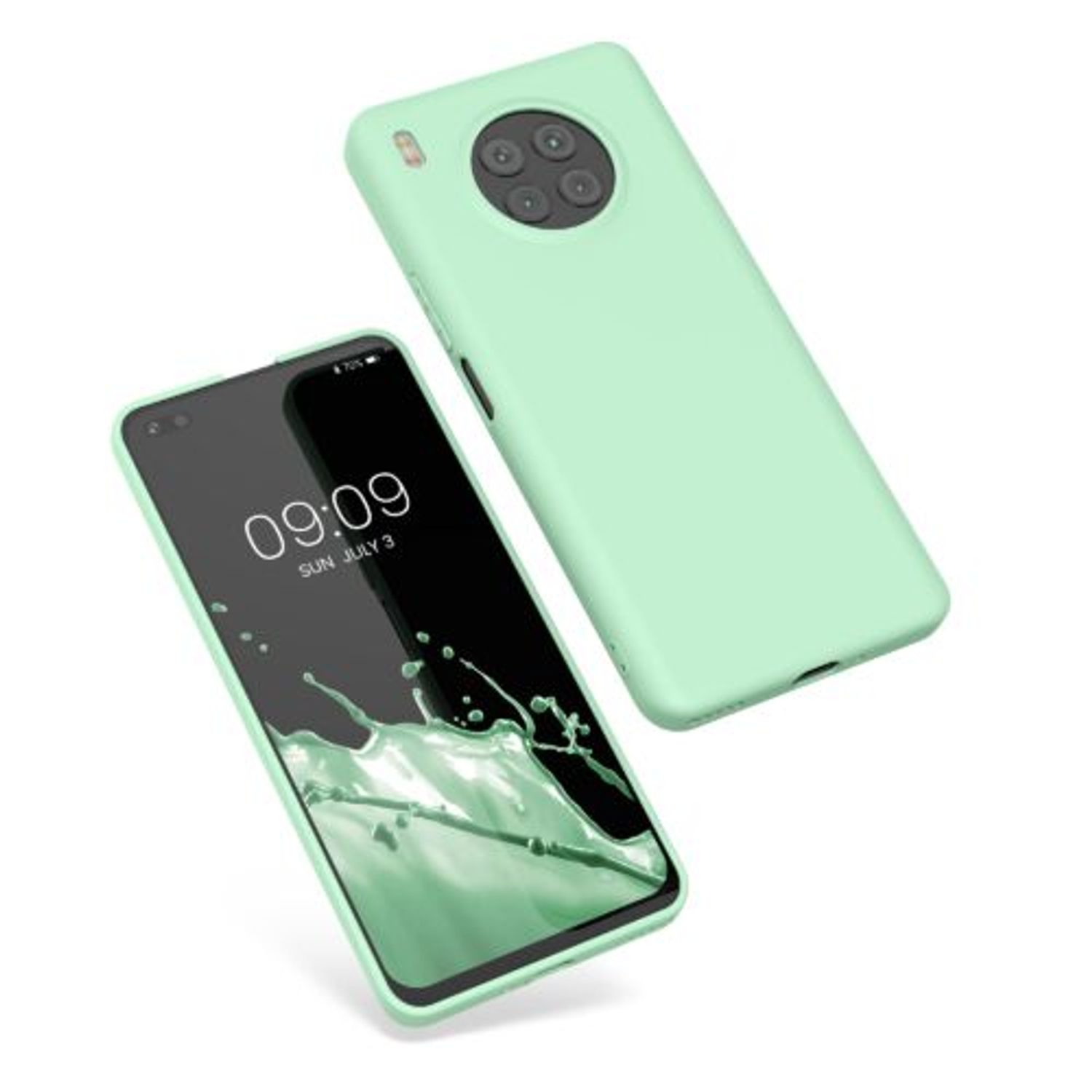 Husa Kwmobile pentru Honor 50 Lite, Silicon, Verde, 57025.50 fotografia produsului
