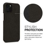 Husa Kwmobile pentru Apple iPhone 13, Textil, Gri, 57452.01 fotografia produsului View 3 S
