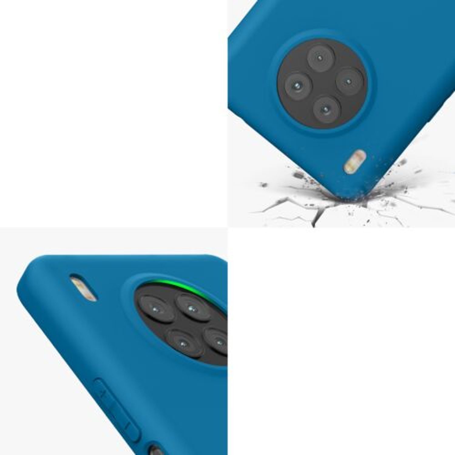 Husa Kwmobile pentru Honor 50 Lite, Silicon, Albastru, 57025.224 fotografia produsului View 7 L