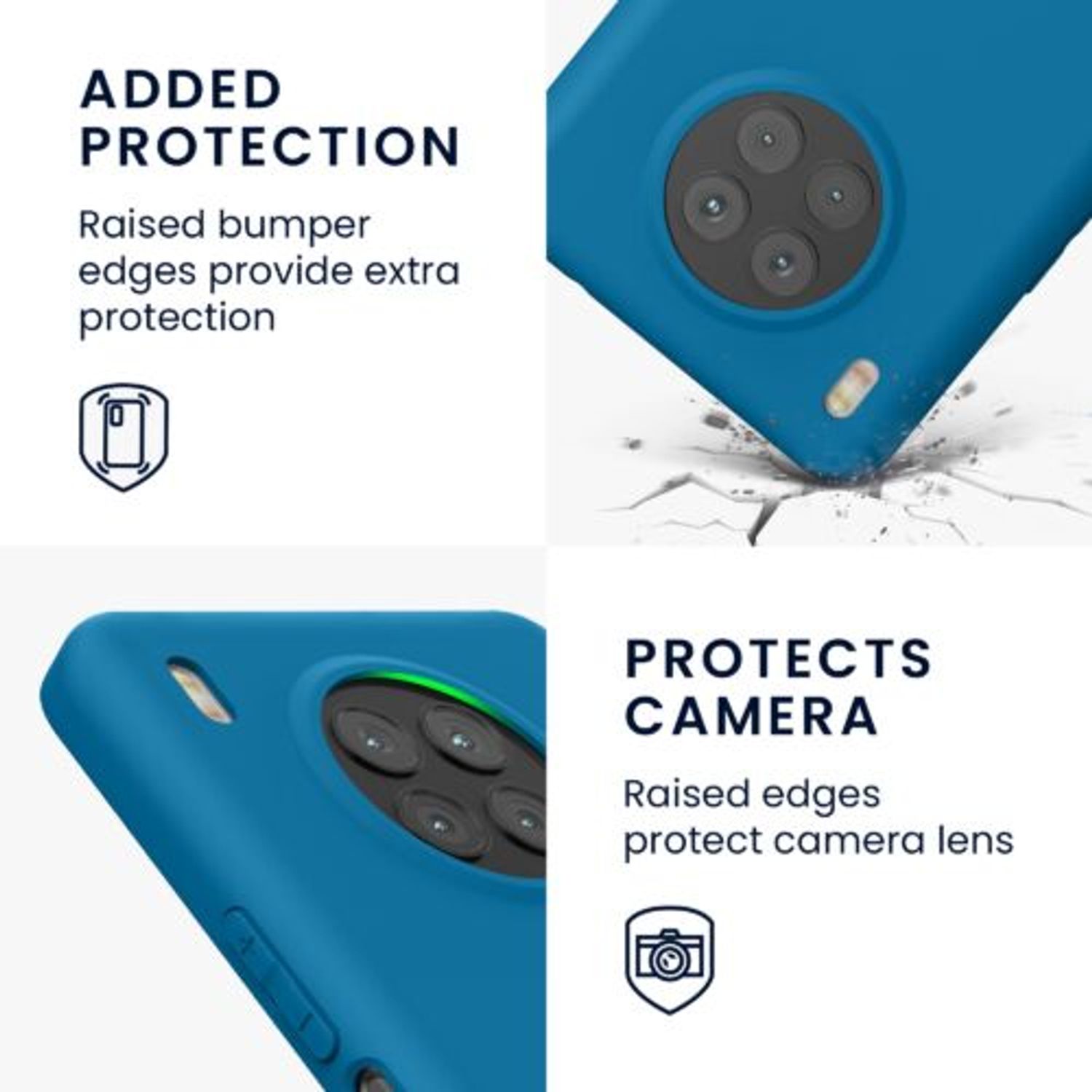 Husa Kwmobile pentru Honor 50 Lite, Silicon, Albastru, 57025.224 fotografia produsului View 6 L
