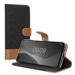 Husa Kwmobile pentru Honor 50 Lite, Textil, Negru/Maro, 57480.01 fotografia produsului