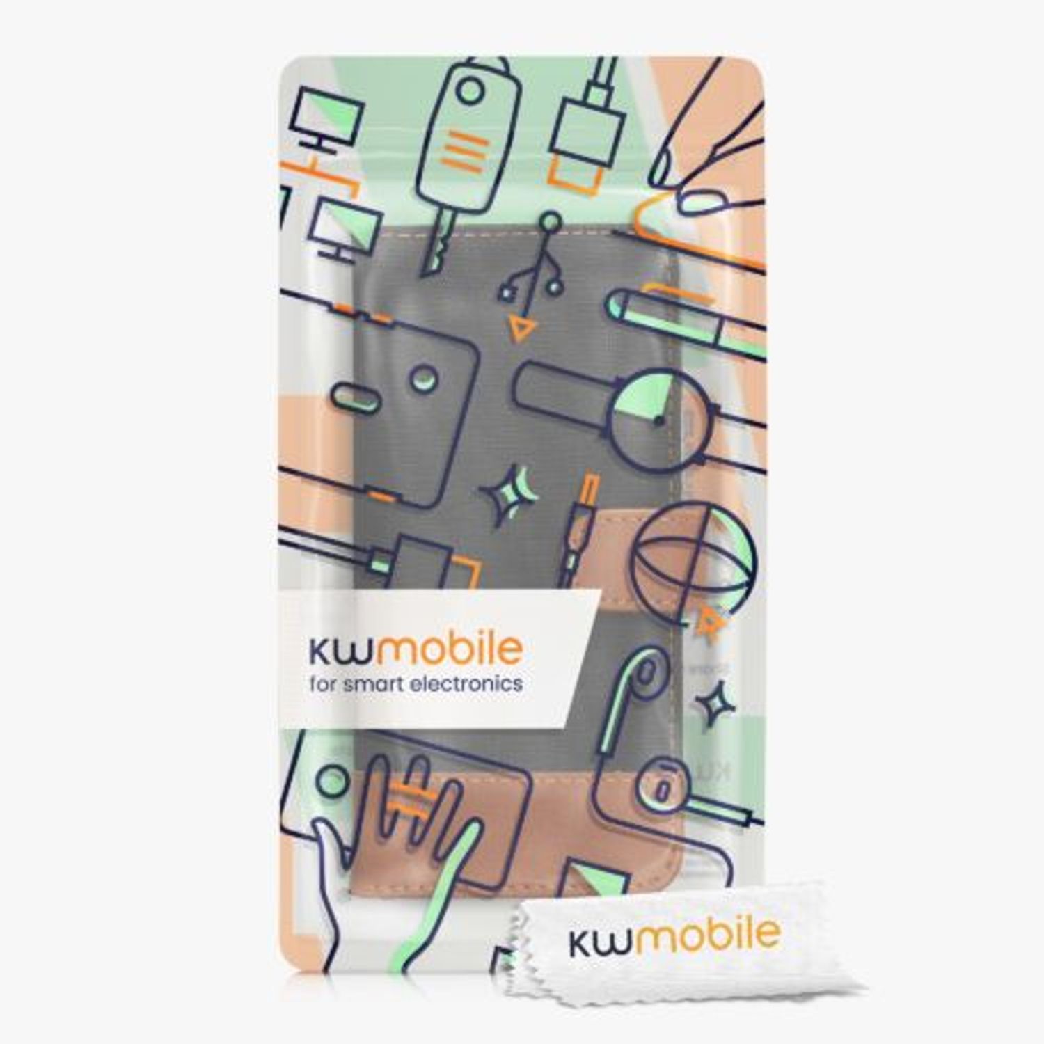 Husa Kwmobile pentru Honor 50 Lite, Textil, Negru/Maro, 57480.01 fotografia produsului View 6 L