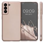Husa Kwmobile pentru Samsung Galaxy S21 FE, Silicon, Auriu, 55485.66 fotografia produsului