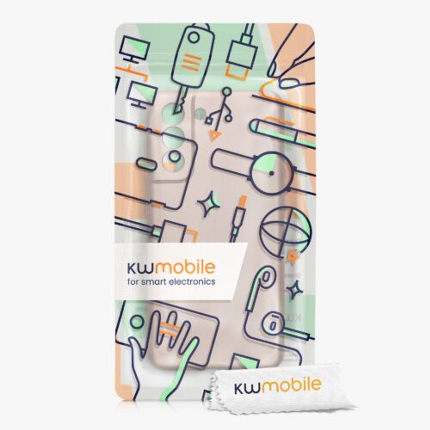 Husa Kwmobile pentru Samsung Galaxy S21 FE, Silicon, Auriu, 55485.66 fotografia produsului View 6 L