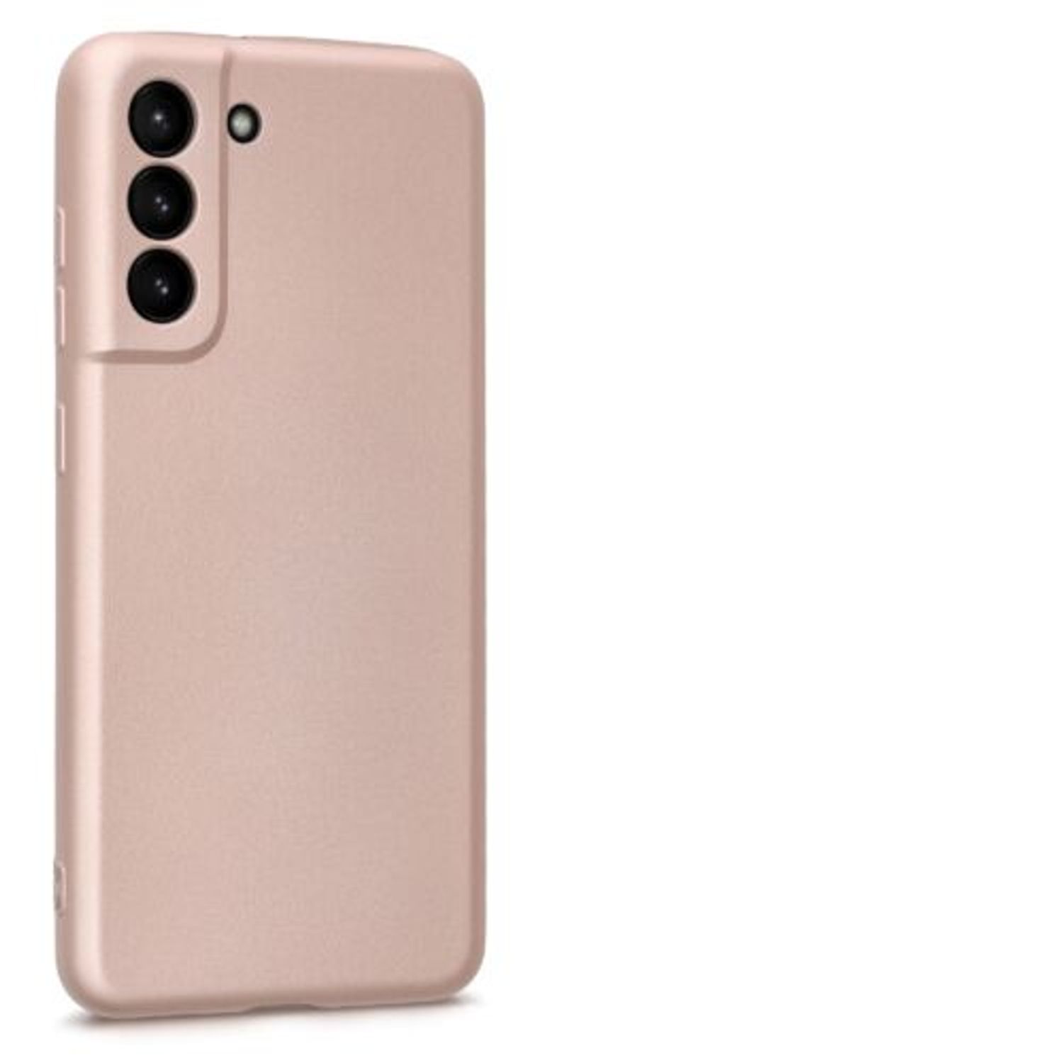 Husa Kwmobile pentru Samsung Galaxy S21 FE, Silicon, Auriu, 55485.66 fotografia produsului View 7 L