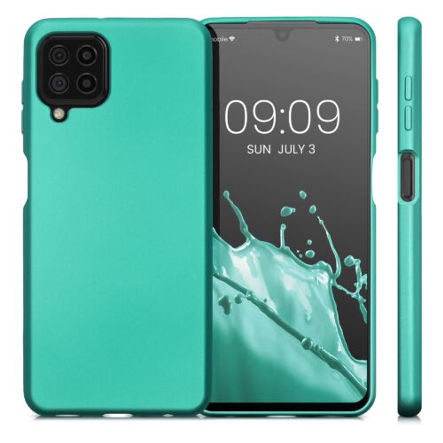 Husa Kwmobile pentru Samsung Galaxy A22, Silicon, Verde, 55495.128 fotografia produsului