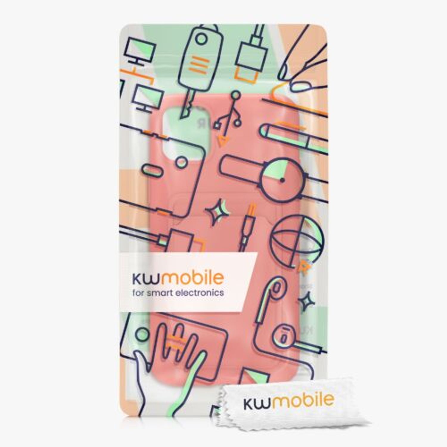 Husa Kwmobile pentru Apple iPhone 11, Silicon, Coral, 55114.76 fotografia produsului View 7 L