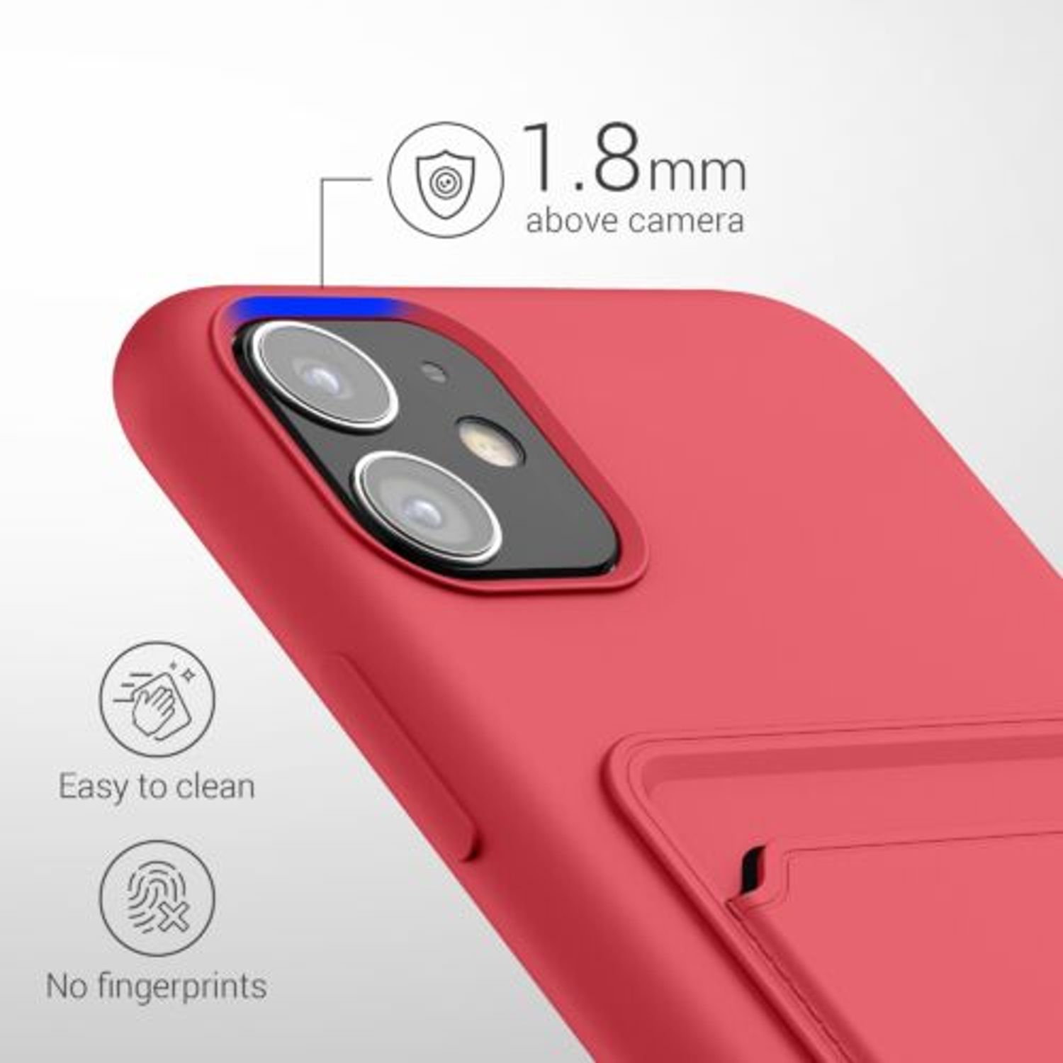 Husa Kwmobile pentru Apple iPhone 11, Silicon, Rosu, 55114.09 fotografia produsului View 3 L