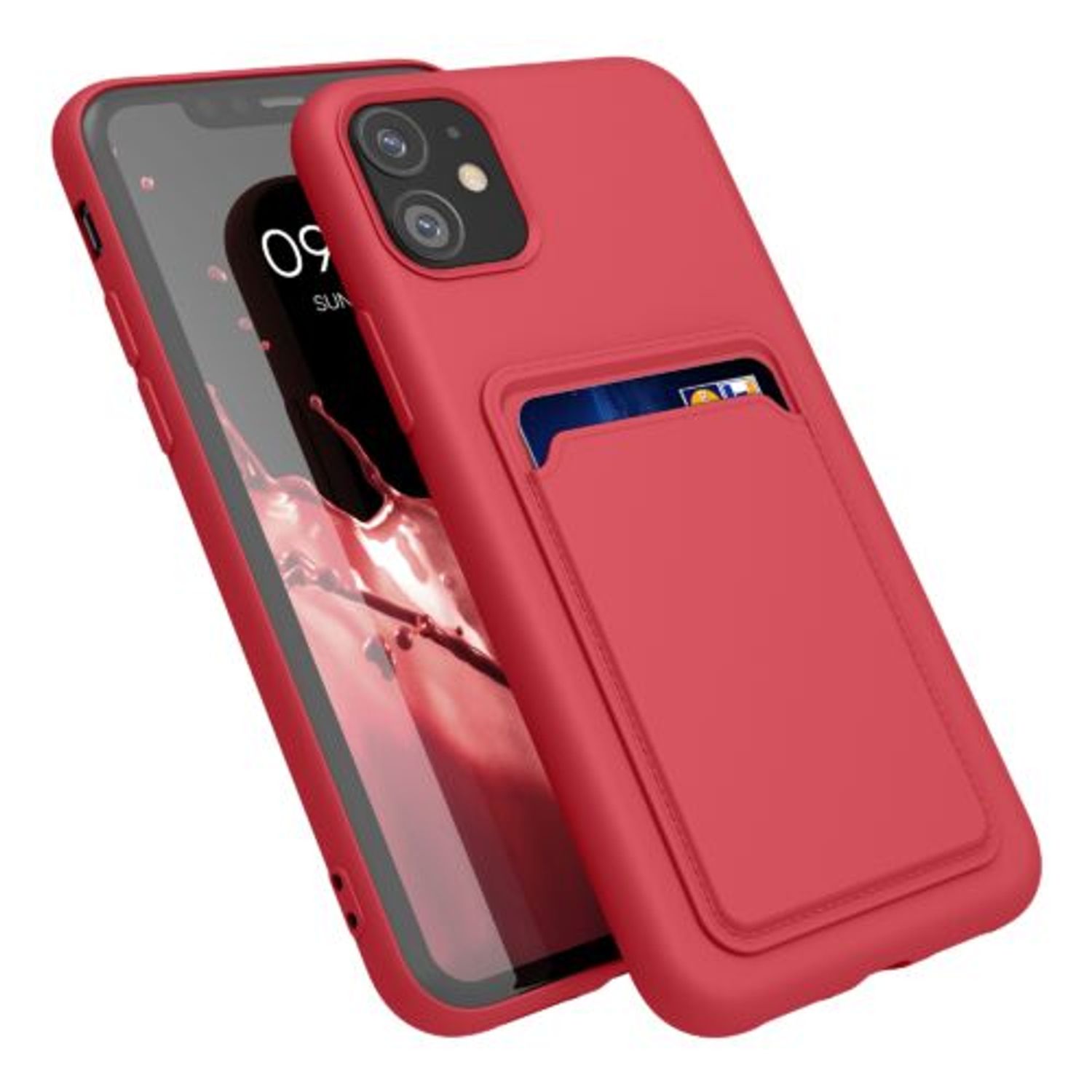 Husa Kwmobile pentru Apple iPhone 11, Silicon, Rosu, 55114.09 fotografia produsului