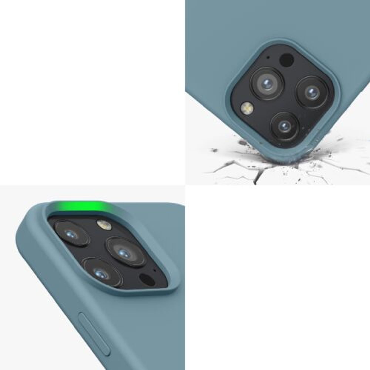 Husa Kwmobile pentru Apple iPhone 13 Pro Max, Silicon, Verde, 55881.207 fotografia produsului View 8 L