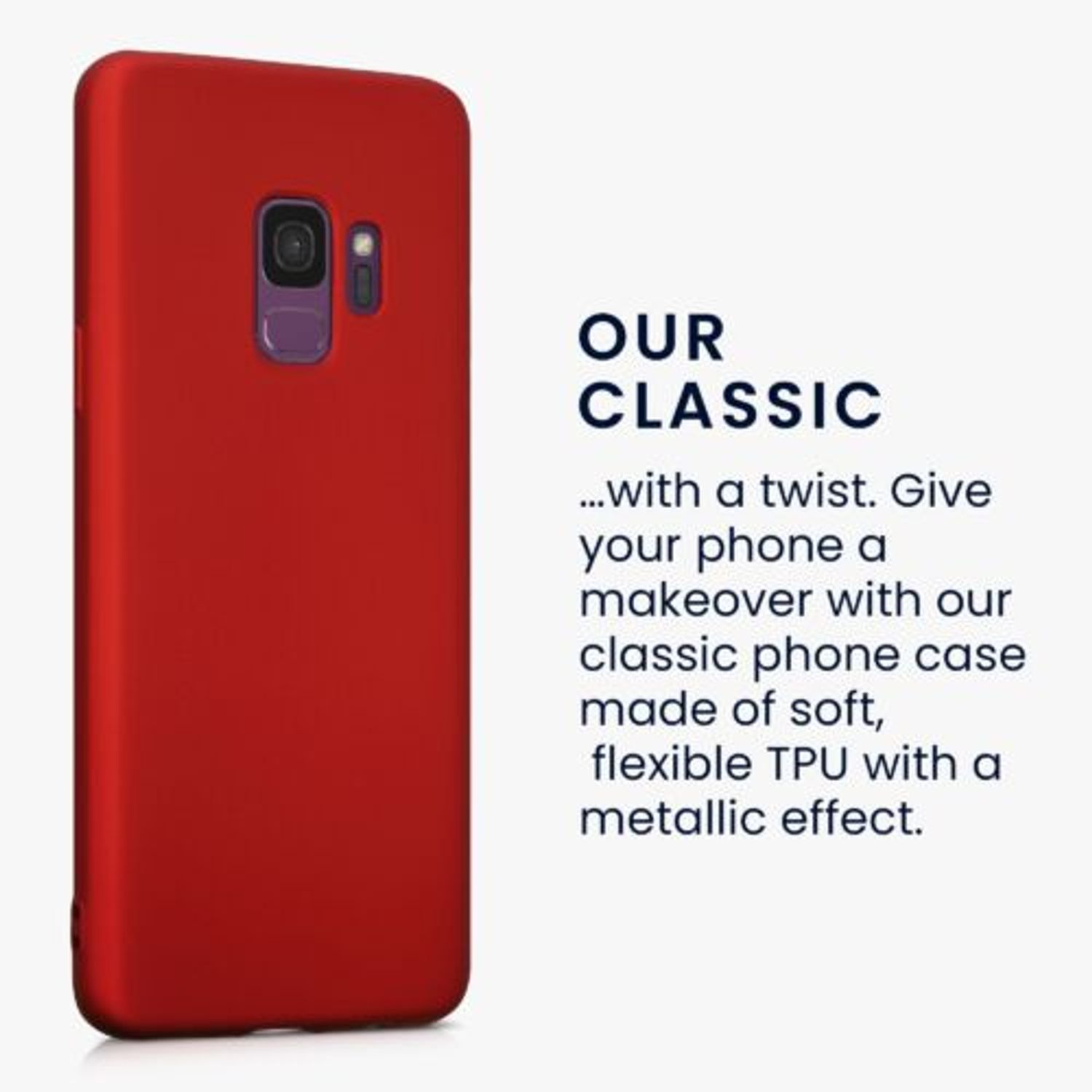 Husa Kwmobile pentru Samsung Galaxy S9, Silicon, Rosu, 44582.36 fotografia produsului View 3 L