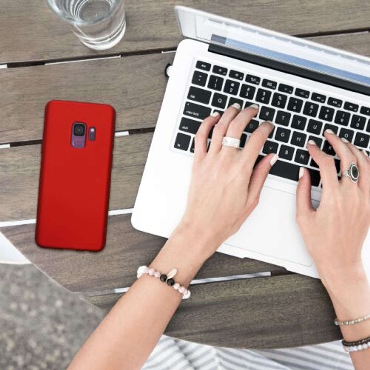 Husa Kwmobile pentru Samsung Galaxy S9, Silicon, Rosu, 44582.36 fotografia produsului View 2 L