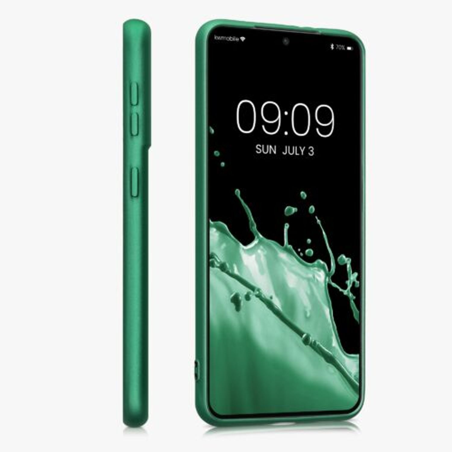 Husa Kwmobile pentru Samsung Galaxy S21, Silicon, Verde, 54057.170 fotografia produsului View 4 L