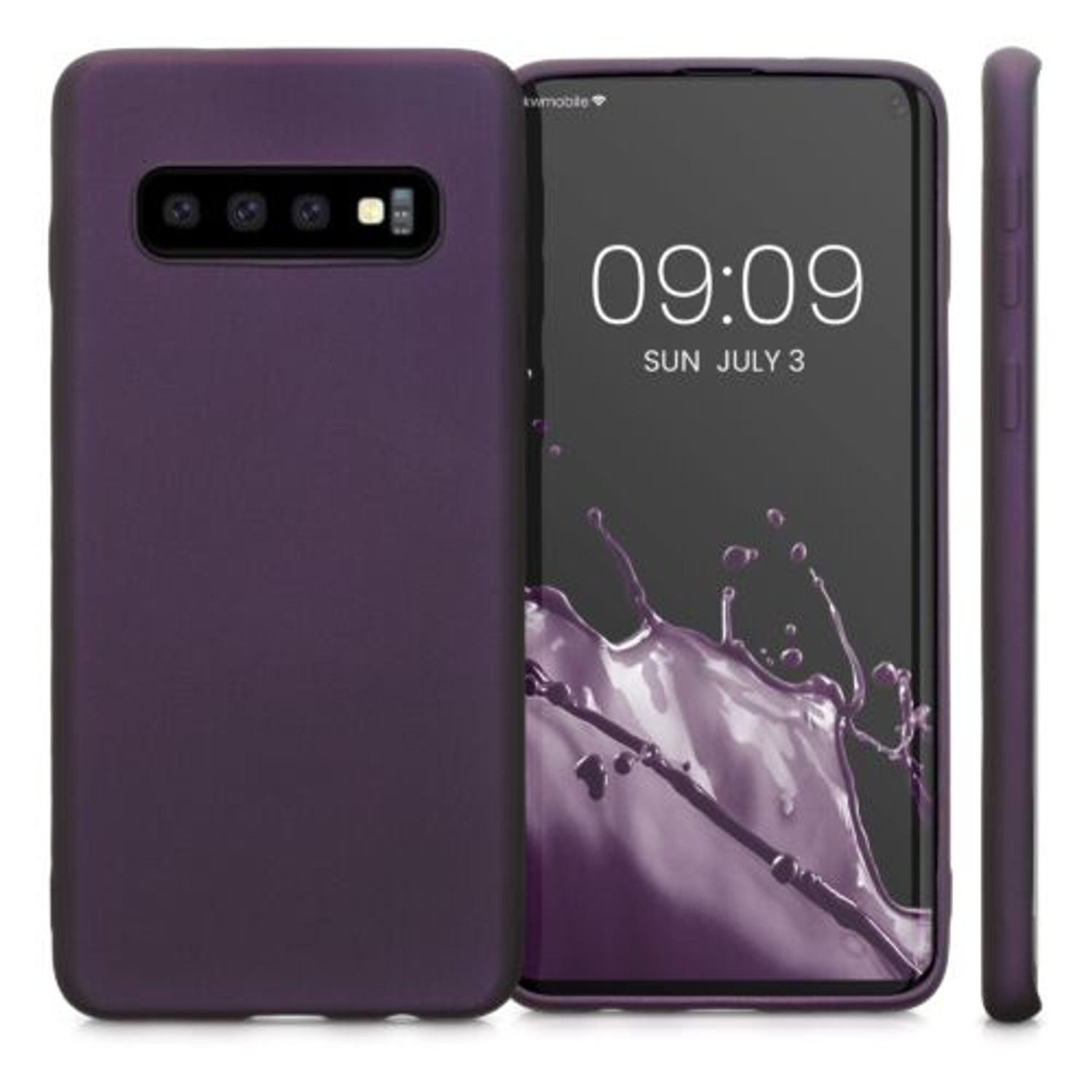 Husa Kwmobile pentru Samsung Galaxy S10, Silicon, Mov, 47452.115 fotografia produsului