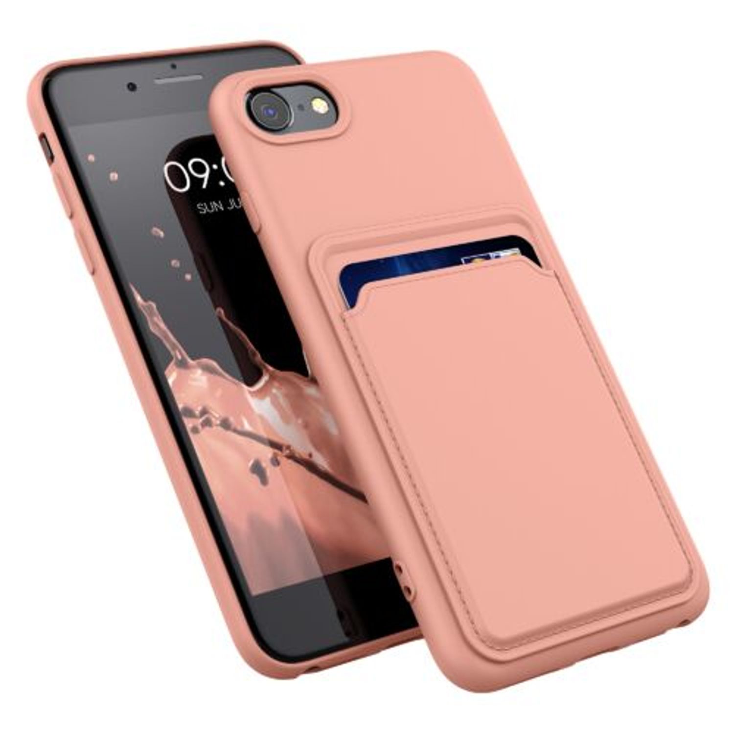 Husa Kwmobile pentru Apple iPhone 8/iPhone 7/iPhone SE 2, Silicon, Roz, 55117.199 fotografia produsului