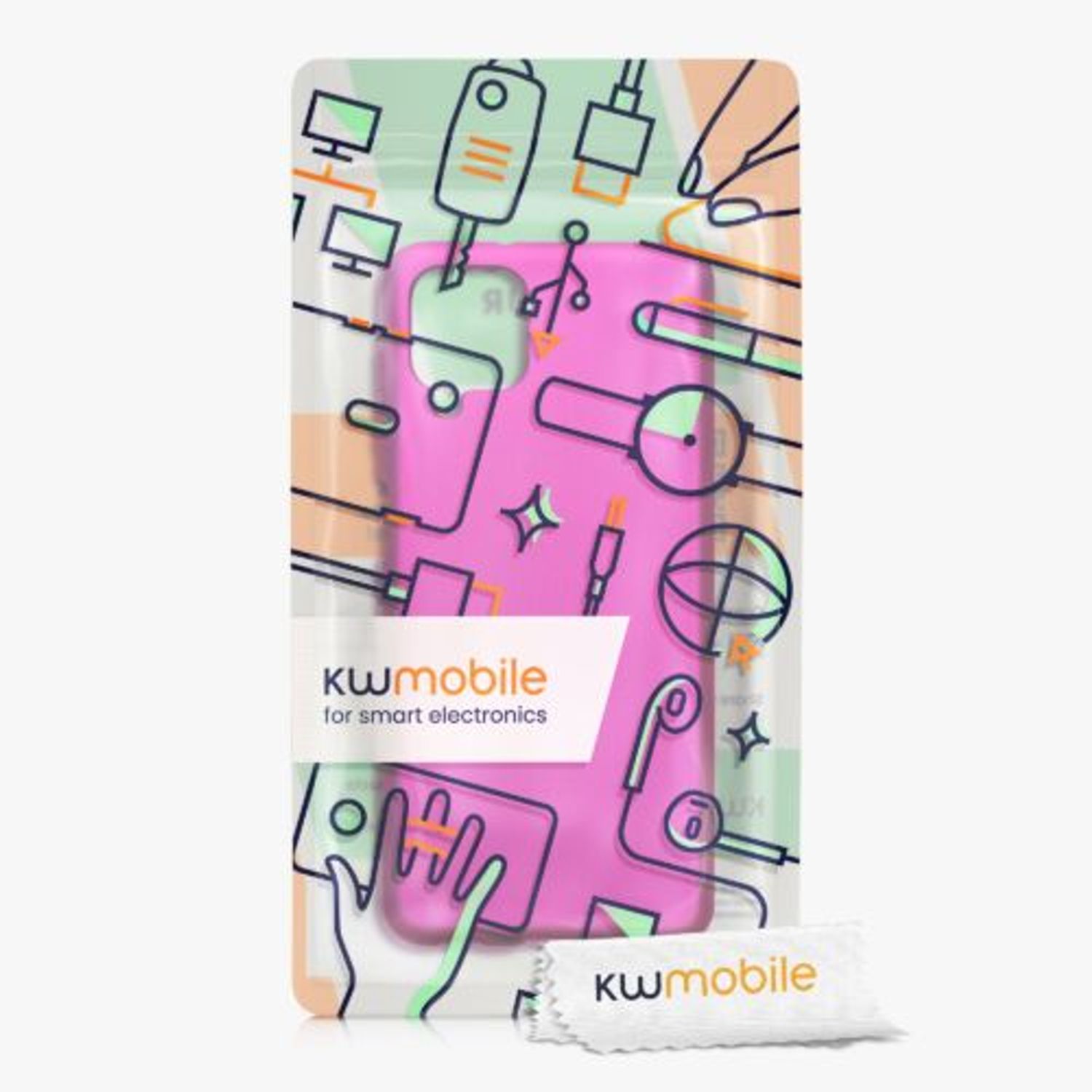 Husa Kwmobile pentru Samsung Galaxy A12, Silicon, Roz, 54052.65 fotografia produsului View 6 L